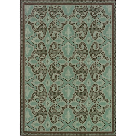 Sphinx By Oriental Weavers Rug, Montego 2335L 2x8 Rectangle - Blue/ Brown-Polypropylene M2335L068230ST